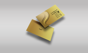 طرح لایه باز کارت ویزیت مدل شرکتی طلایی دیجیفایلا